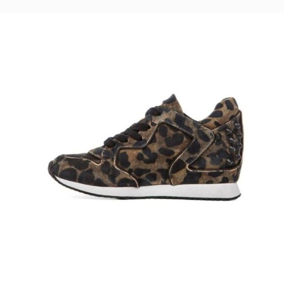 Ash Leopard Delire Bis Sneakers Cookie & Black Size 36 - Picture 2 of 11